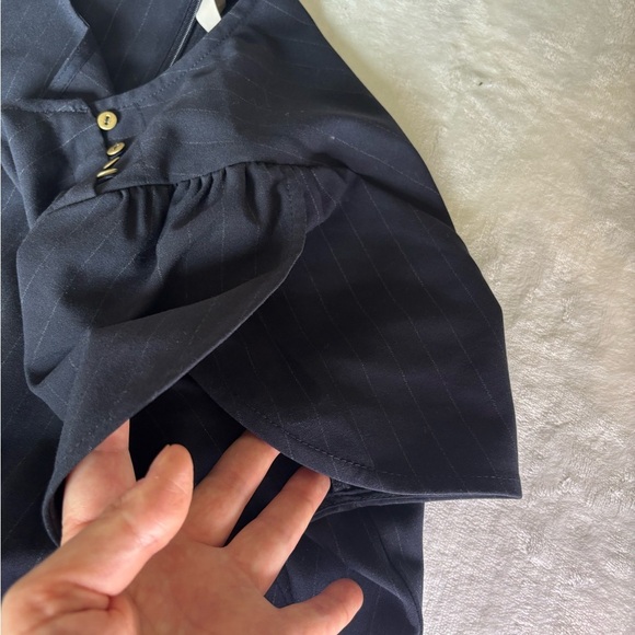 LOFT Mini Dress Size 6 Short Sleeves Dark Blue - Picture 10 of 13